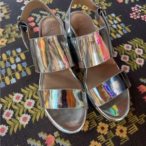 Aerosoles Silver Strappy Sandals